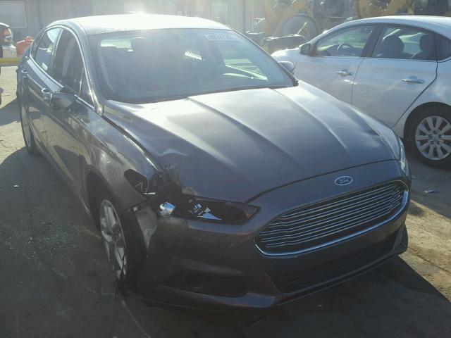 3FA6P0HD2ER353107 - 2014 FORD FUSION SE GRAY photo 1