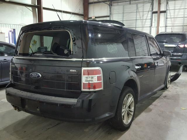 2FMGK5CC0BBD10853 - 2011 FORD FLEX SEL BLACK photo 4