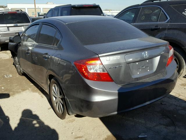 19XFB2F84CE096188 - 2012 HONDA CIVIC EX SILVER photo 3