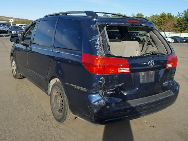 5TDZA23C84S060360 - 2004 TOYOTA SIENNA CE BLUE photo 3