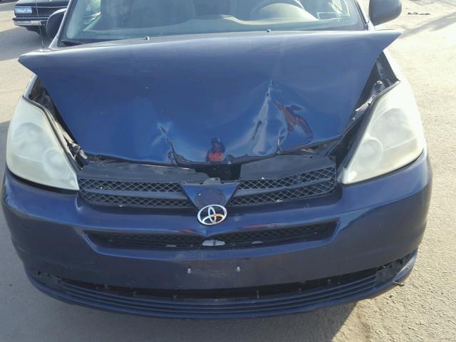 5TDZA23C84S060360 - 2004 TOYOTA SIENNA CE BLUE photo 7