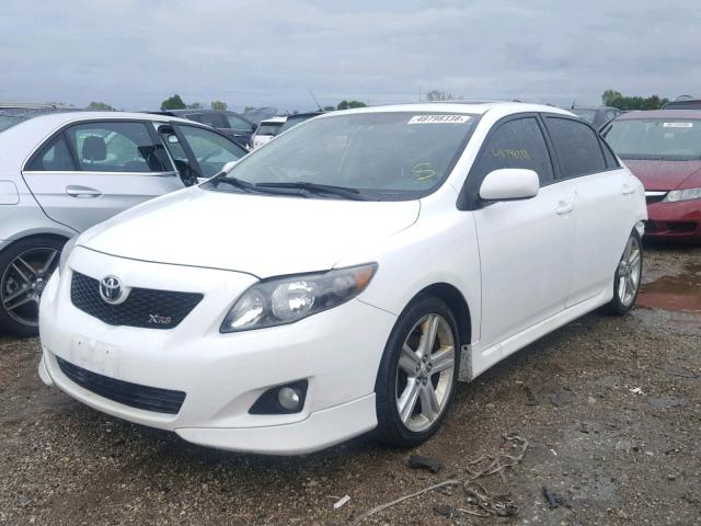 1NXBE40E99Z036462 - 2009 TOYOTA COROLLA XR WHITE photo 2