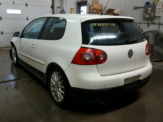 WVWFV71K76W147264 - 2006 VOLKSWAGEN NEW GTI WHITE photo 3