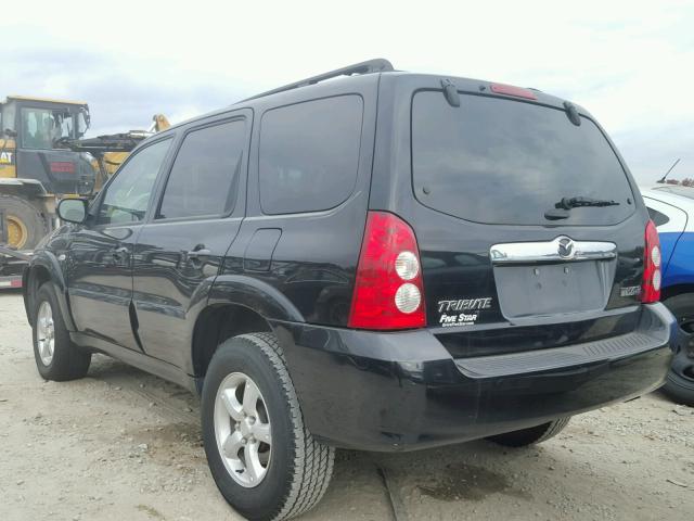 4F2YZ04155KM37600 - 2005 MAZDA TRIBUTE S BLACK photo 3