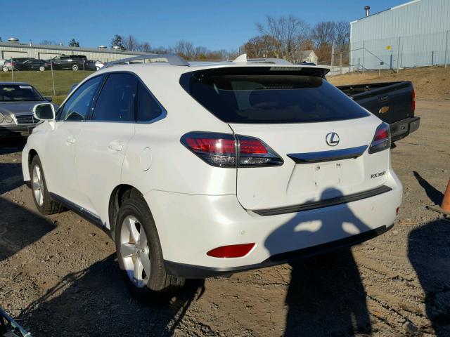 2T2BK1BA1FC318539 - 2015 LEXUS RX 350 WHITE photo 3