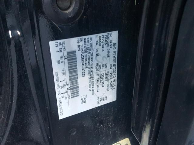 5LMFU28R04LJ27325 - 2004 LINCOLN NAVIGATOR Czarny zdjęcie 10