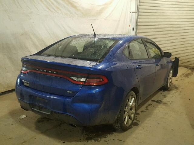 1C3CDFBA8DD325881 - 2013 DODGE DART SXT BLUE photo 4