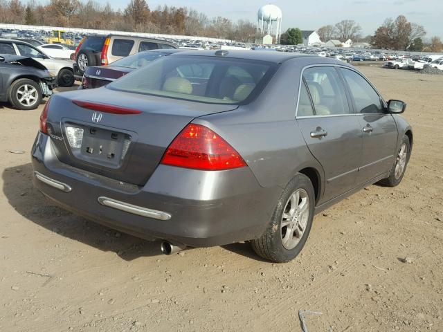 1HGCM56867A168078 - 2007 HONDA ACCORD EX GRAY photo 4