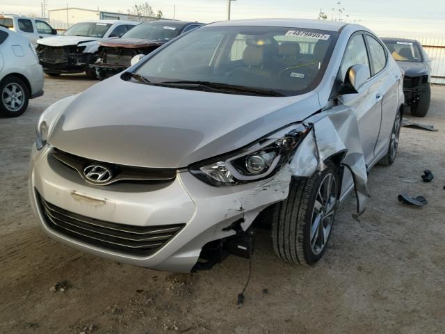 KMHDH4AE5FU284248 - 2015 HYUNDAI ELANTRA SE GRAY photo 2