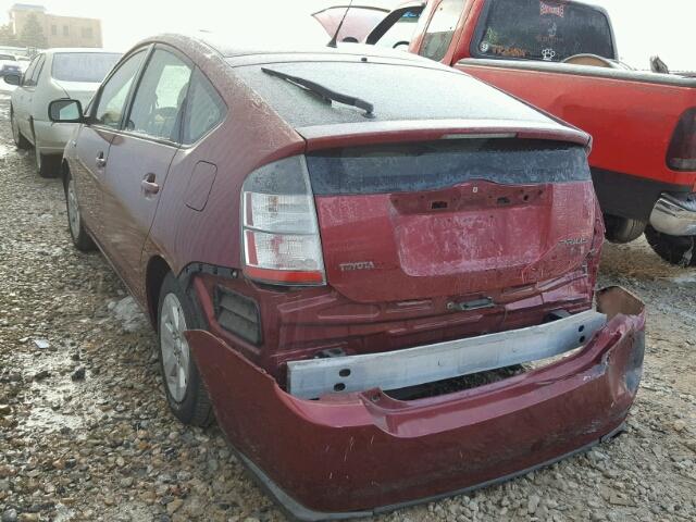 JTDKB20U357037124 - 2005 TOYOTA PRIUS MAROON photo 3