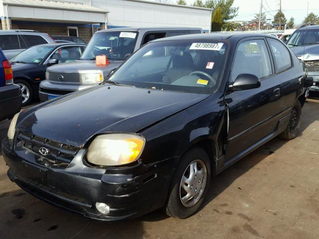 KMHCG35C65U365145 - 2005 HYUNDAI ACCENT GS BLACK photo 2