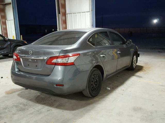 3N1AB7AP6FY242800 - 2015 NISSAN SENTRA S GRAY photo 4