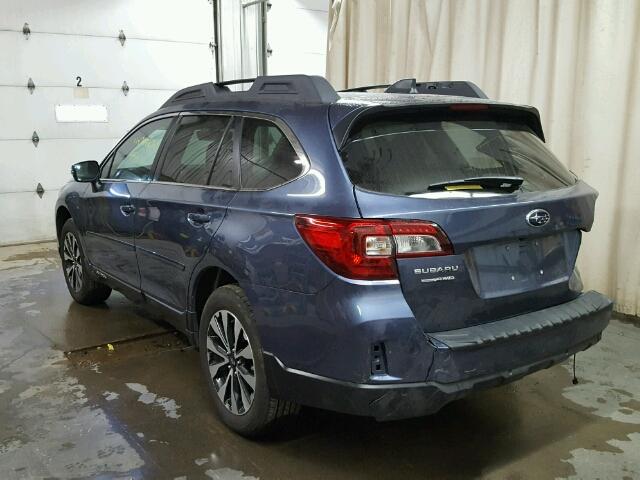 4S4BSANC2H3436883 - 2017 SUBARU OUTBACK 2. BLUE photo 3