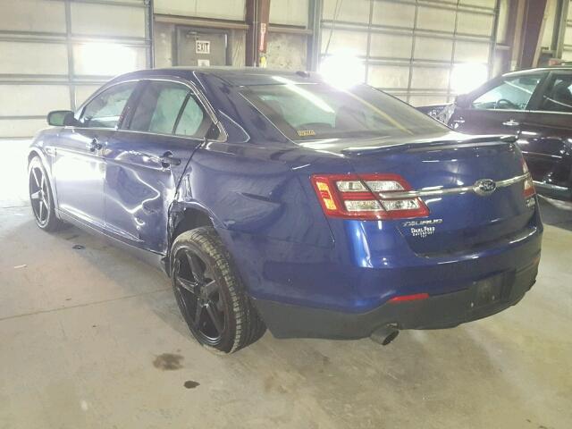 1FAHP2KT2DG220471 - 2013 FORD TAURUS SHO BLUE photo 3