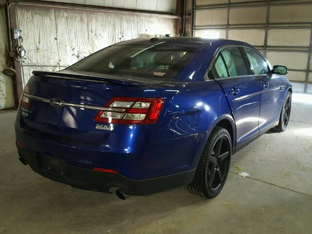 1FAHP2KT2DG220471 - 2013 FORD TAURUS SHO BLUE photo 4