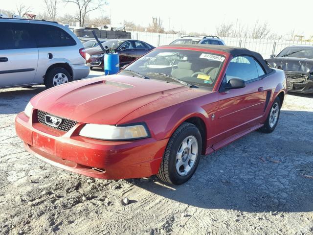 1FAFP444XYF281992 - 2000 FORD MUSTANG RED photo 2