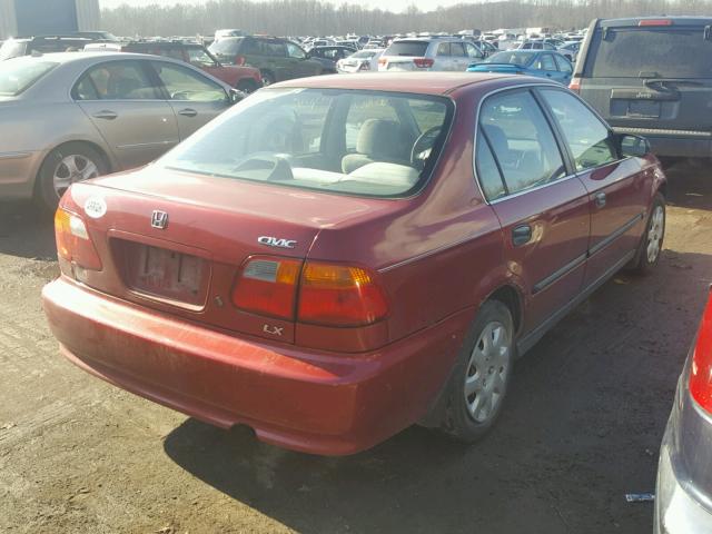 1HGEJ6679XL050691 - 1999 HONDA CIVIC LX MAROON photo 4