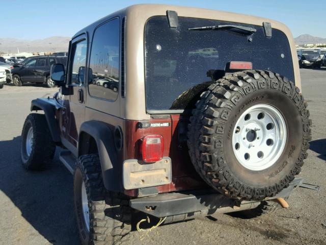 1J4FA49S71P306151 - 2001 JEEP WRANGLER / MAROON photo 3