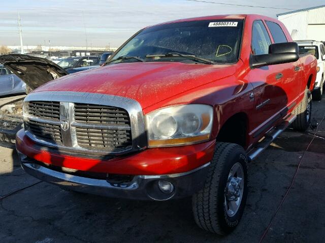 3D7LX39C46G197255 - 2006 DODGE RAM 3500 RED photo 2