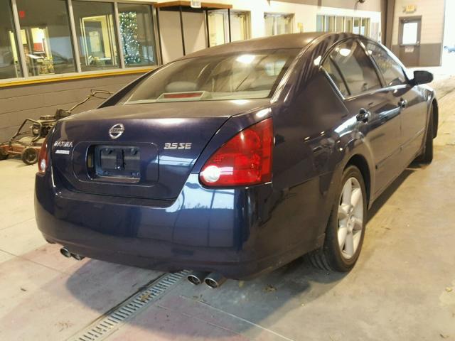 1N4BA41E04C859025 - 2004 NISSAN MAXIMA SE BLUE photo 4