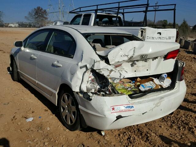 2HGFA1F58AH544129 - 2010 HONDA CIVIC LX WHITE photo 3