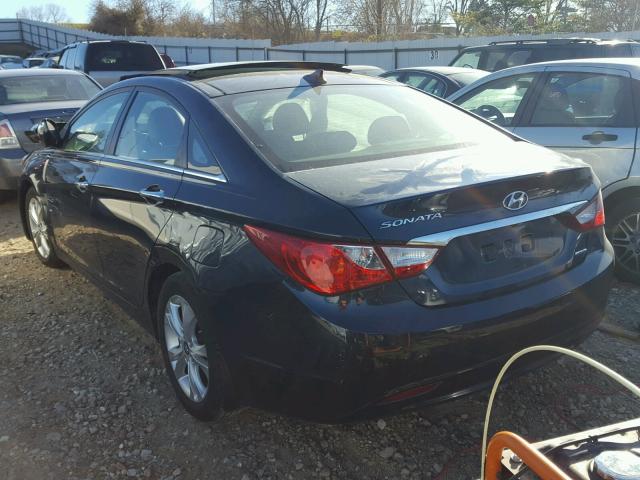 5NPEC4AC0CH395611 - 2012 HYUNDAI SONATA SE BLUE photo 3