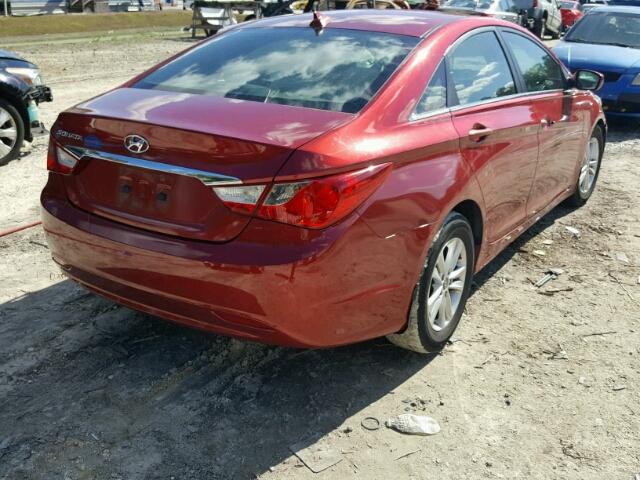 5NPEB4AC9CH463097 - 2012 HYUNDAI SONATA GLS RED photo 4