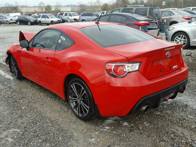 JF1ZNAA11D1709547 - 2013 SCION FRS RED photo 3