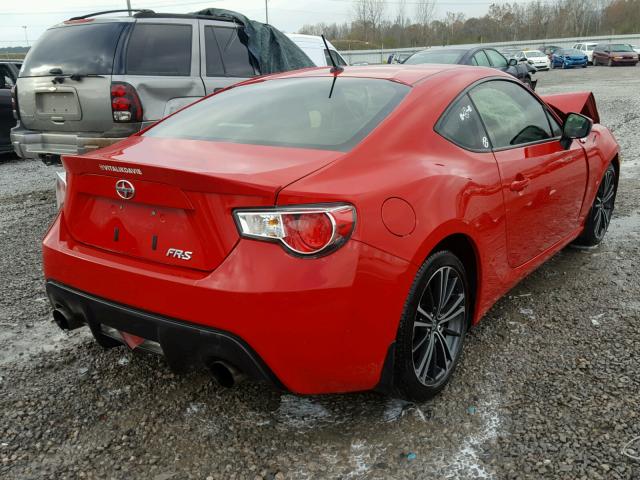 JF1ZNAA11D1709547 - 2013 SCION FRS RED photo 4