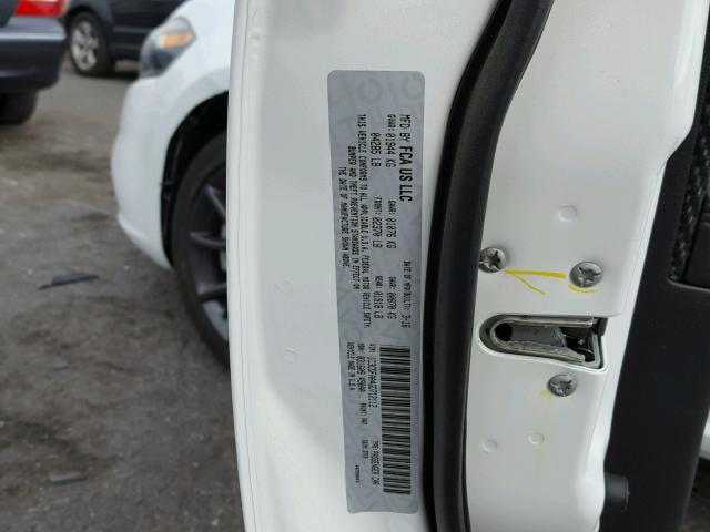 1C3CDFAA4GD712112 - 2016 DODGE DART SE WHITE photo 10