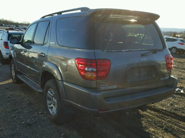 5TDBT48A84S221482 - 2004 TOYOTA SEQUOIA LI GRAY photo 3