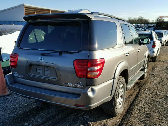 5TDBT48A84S221482 - 2004 TOYOTA SEQUOIA LI GRAY photo 4