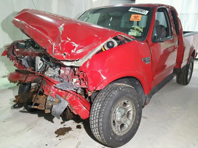 2FTRX18LX2CA68342 - 2002 FORD F150 RED photo 2