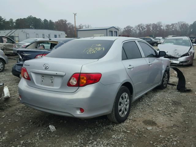 JTDBL40E399045414 - 2009 TOYOTA COROLLA BA SILVER photo 4