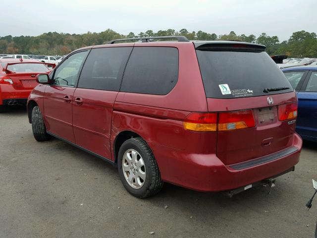 5FNRL18082B048472 - 2002 HONDA ODYSSEY EX MAROON photo 3