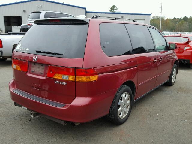 5FNRL18082B048472 - 2002 HONDA ODYSSEY EX MAROON photo 4