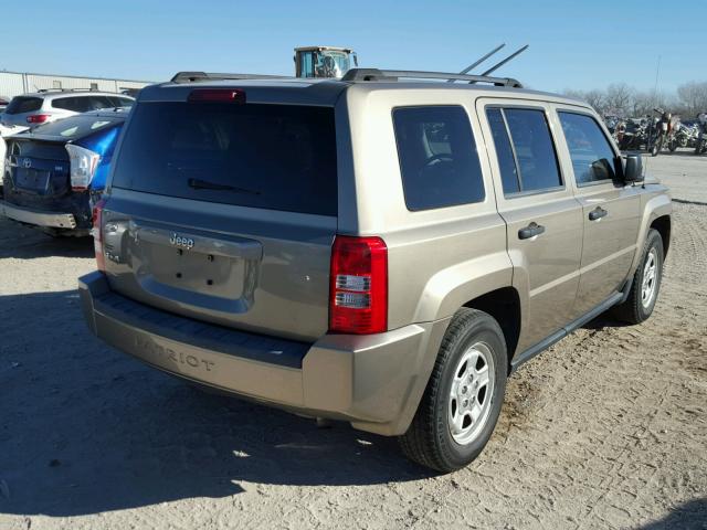 1J8FF28W48D771409 - 2008 JEEP PATRIOT SP BROWN photo 4