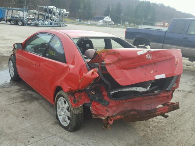1HGEM229X3L040205 - 2003 HONDA CIVIC EX 红色 照片 3