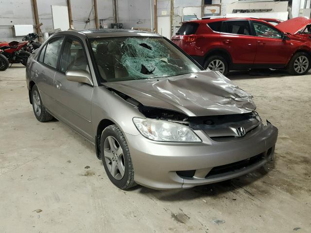 1HGES26745L006925 - 2005 HONDA CIVIC EX TAN photo 1