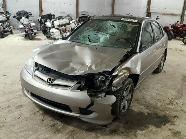 1HGES26745L006925 - 2005 HONDA CIVIC EX TAN photo 2
