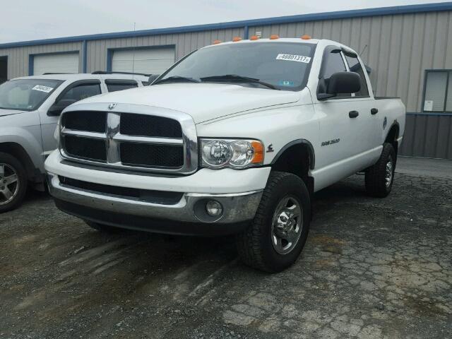 3D7KS28C55G786867 - 2005 DODGE RAM 2500 S WHITE photo 2