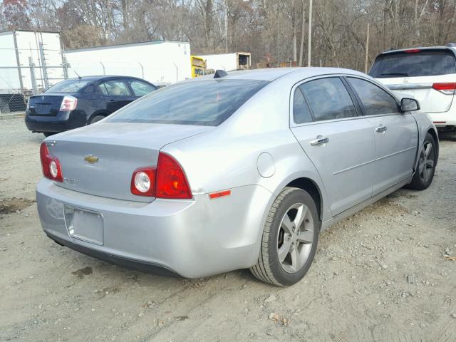 1G1ZC5EU1CF155402 - 2012 CHEVROLET MALIBU 1LT SILVER photo 4