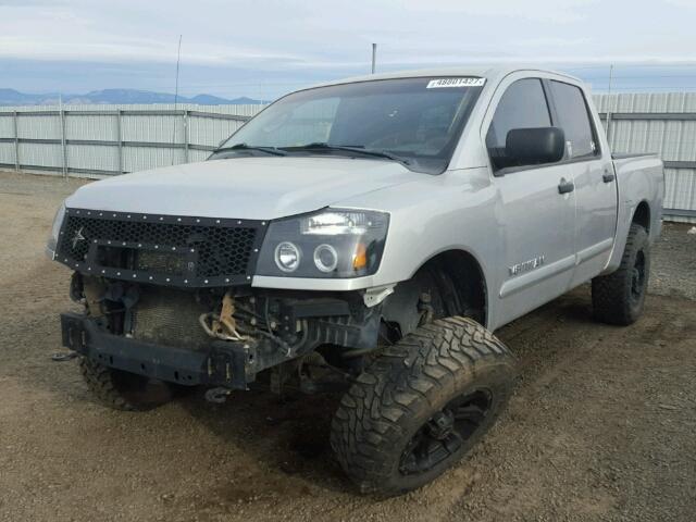 1N6AA07C09N303486 - 2009 NISSAN TITAN XE SILVER photo 2