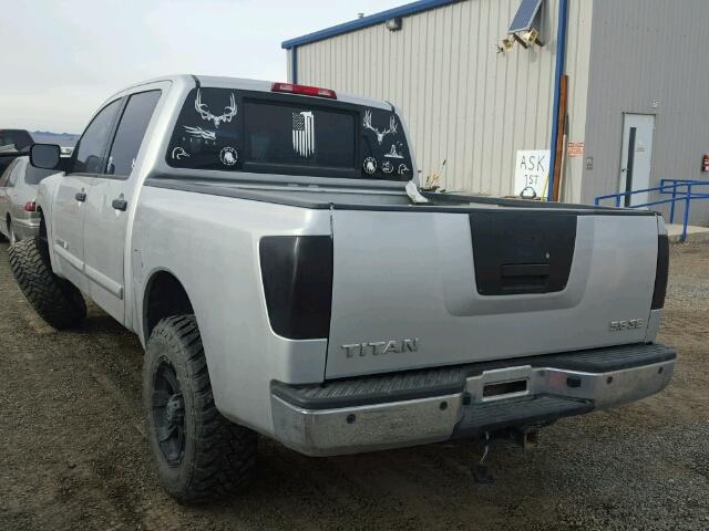 1N6AA07C09N303486 - 2009 NISSAN TITAN XE SILVER photo 3