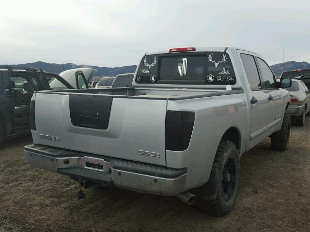 1N6AA07C09N303486 - 2009 NISSAN TITAN XE SILVER photo 4