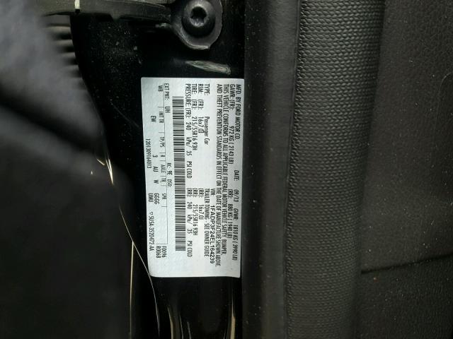 1FADP3F24EL164239 - 2014 FORD FOCUS SE BLACK photo 10