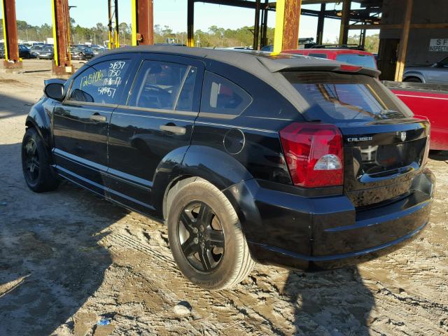 1B3HB48B07D594457 - 2007 DODGE CALIBER SX BLACK photo 3