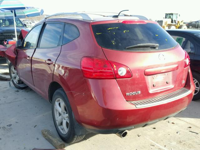 JN8AS58T68W018722 - 2008 NISSAN ROGUE S RED photo 3