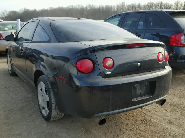 1G1AM15B877339091 - 2007 CHEVROLET COBALT SS BLACK photo 3