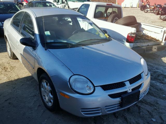 1B3ES56C35D110122 - 2005 DODGE NEON SXT SILVER photo 1